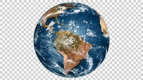 Earth on an alpha channel background. Stock Illustration