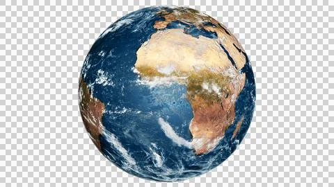 Earth on an alpha channel background. Stock Illustration
