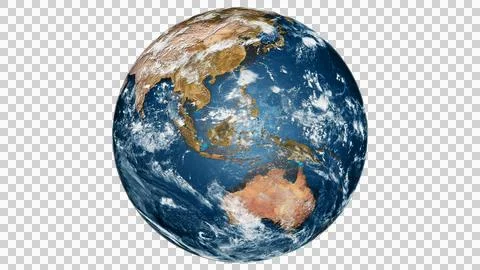 Earth on an alpha channel background. Stock Illustration
