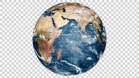 Earth on an alpha channel background. Stock Illustration