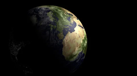 Earth with Alpha (Transparent) Channel Stock Footage 33778576
