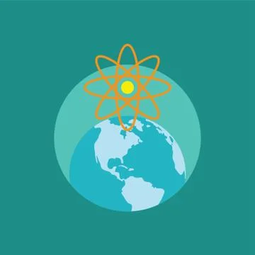 Earth And Atomic Structure Stock Illustration