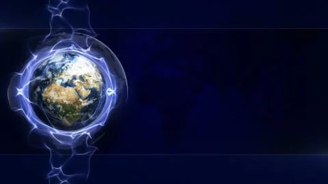 Earth and Blue Empty Space Background Stock Illustration