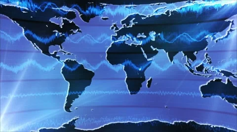 Earth and Business Lines 3 LOOP - HD1080 Stock Footage