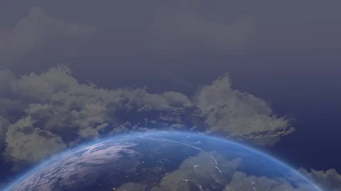Earth and Clouds Stock Footage 87299746