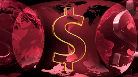 Earth and Dollar Stock Footage 56645196