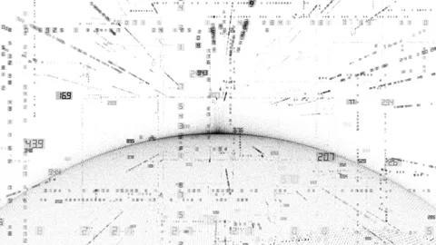 Earth and elements with numbers Stock Footage 182252064