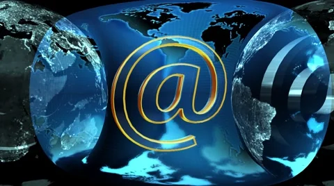 Earth and email Stock Footage 56645250