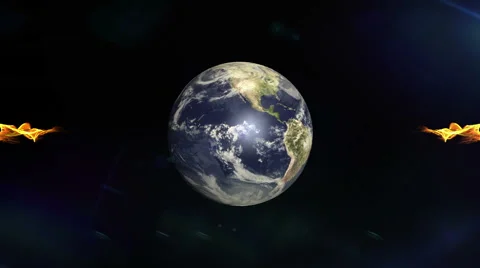 Earth and fire Stock Footage 41417786