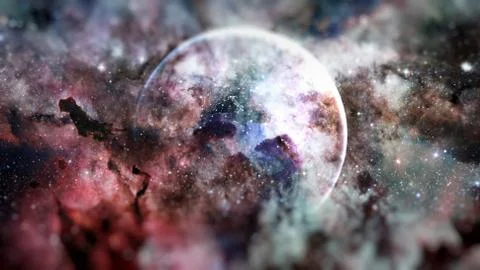 Earth and galaxies in space. Elements of this image furnished by NASA. Stock Photos