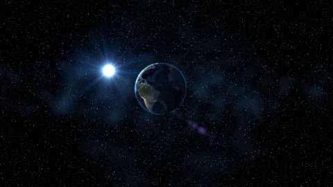 Earth and galaxy. Elements of this image furnished by NASA. Stock Photos