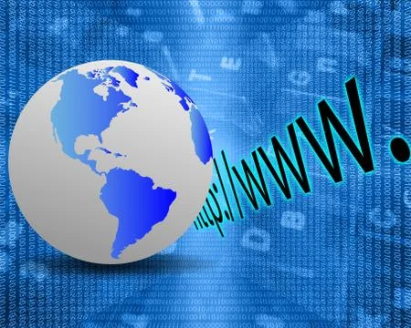 Earth and http 库存插图