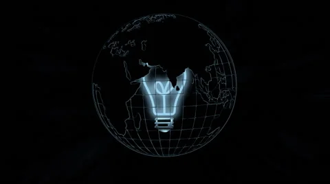 The earth and the light bulb Video stock 49668992