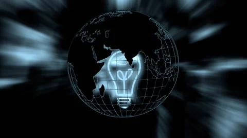 The earth and the light bulb Video stock 49671029