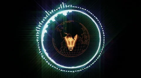 The earth and the light bulb Stock-Footage 49846155