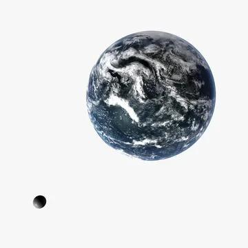 Earth And Moon 3D Model
