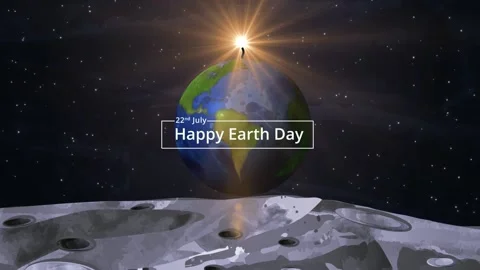 Earth  and moon and sun| Earth from Universe Stock Footage
