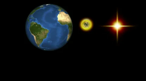Earth and Moon Stock Footage 911153