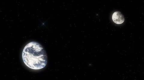 Earth and Moon Stock Footage 49922978