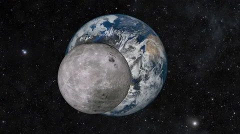 Earth and moon Stock Footage 53608152