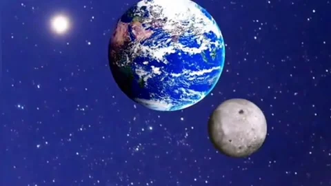 Earth and moon Vídeos de archivo 244195164