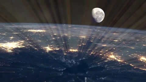 Earth and moon Stock Footage 270041583