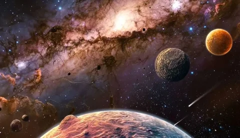 Earth and moon Stock Footage 289445726