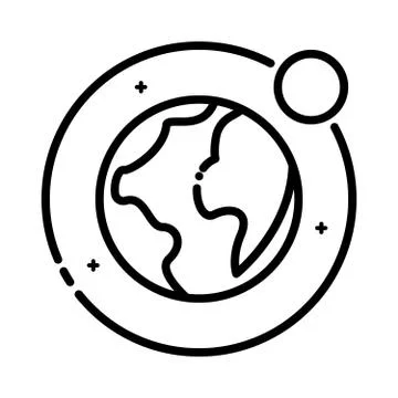 Earth And Moon Stock Illustration