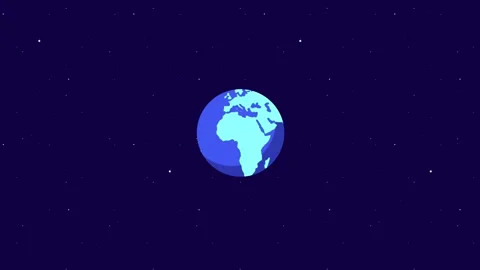 Earth and Moon Orbit Stock Footage 335626423