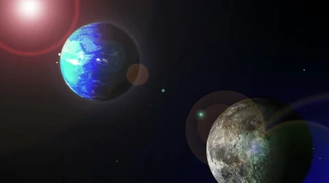 Earth and Moon in space 스톡 동영상 40930502