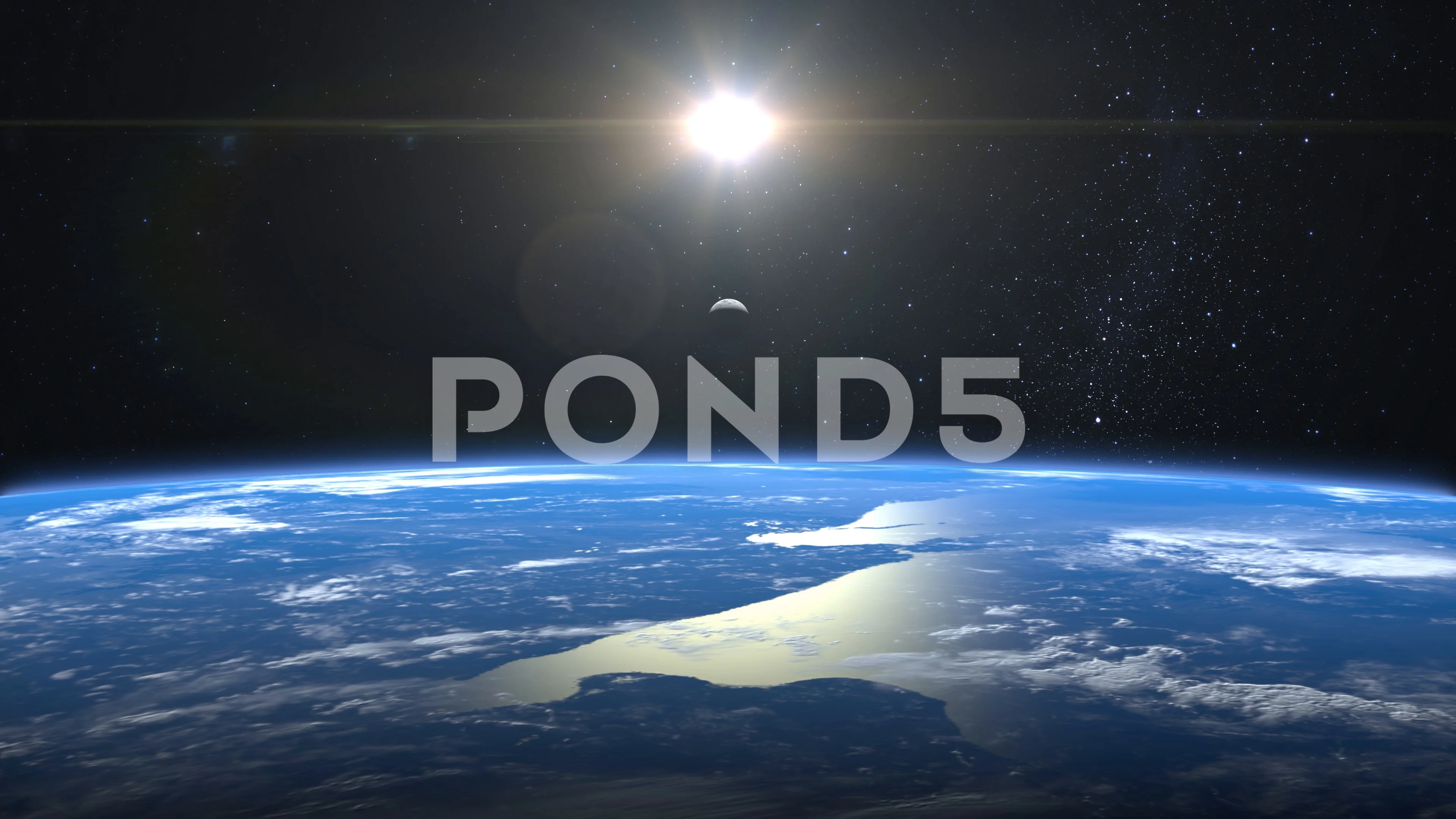 Earth And Moon View From Space The Cam Stock Video Pond5