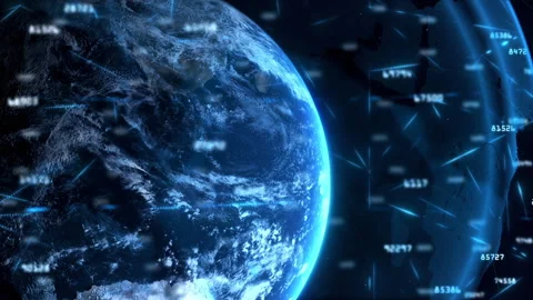 Earth And Numbers Stock Footage 279912334
