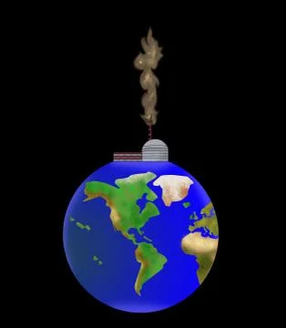 Earth and polution Illustrazione stock