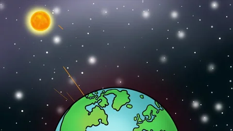 Earth And The Shining Sun Stock Footage 232190001