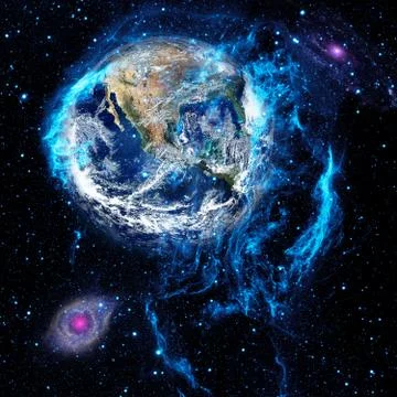 Earth and space Stock Illustration