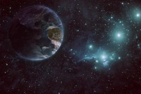 Earth and space Stock Illustration
