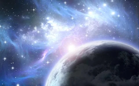 Earth and sun. all elements made by me Stock Illustration