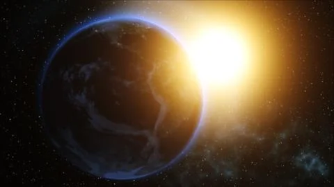 Earth and sun. Elements of this image furnished by NASA 写真素材