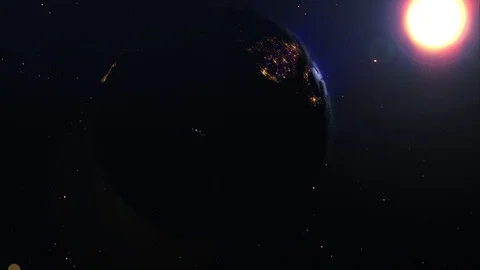 Earth and Sun 스톡 동영상 127444027