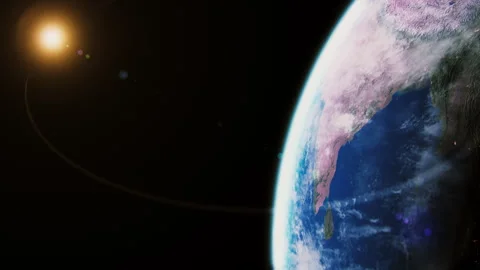 Earth and Sun Video stock 247004401