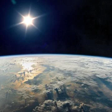 Earth and Sun. Stock Photos