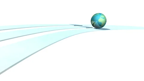 Earth and Three Lines Stock Footage 332454553