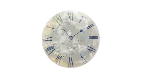 Earth and time. The clock goes fast Stock-Footage 80189092