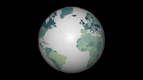 Earth Animation with black Background 動画素材 86204650