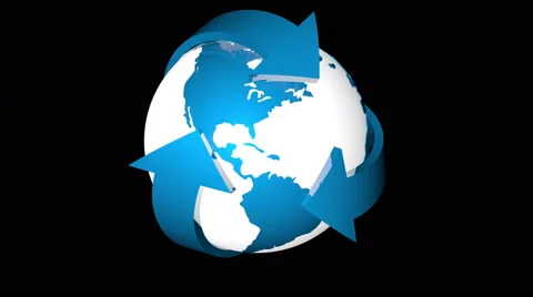 Earth with Arrows Animation Stock Footage 47489205