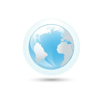 Earth with atmosphere isolated Stock Illustration