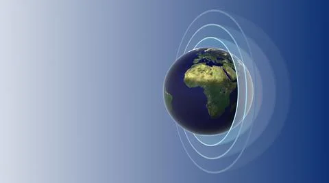 Earth atmosphere structure concept background Illustration
