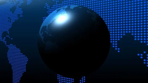 Earth on the background of the world map. Background for headline of mass media Stock Footage 74949160