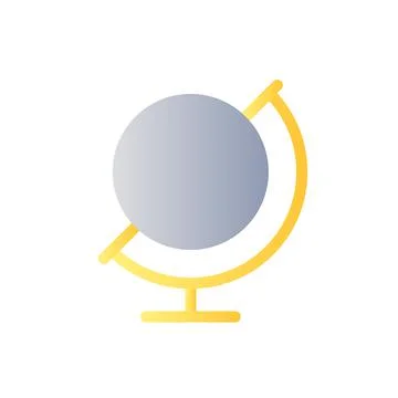 Earth ball globe flat gradient two-color ui icon Illustrazione stock