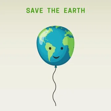 The Earth balloon Stock Illustration